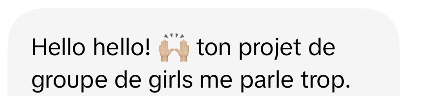 Message reçu à propos du social club