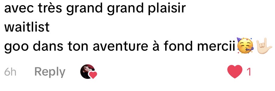 Message reçu à propos du social club