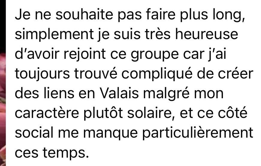 Message reçu à propos du social club