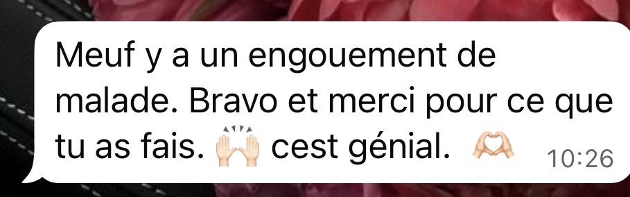 Message reçu à propos du social club